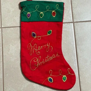 Holiday Red Christmas Stocking Decor‎